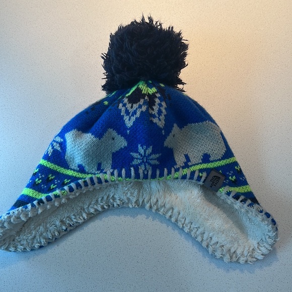 The North Face Infant Polar Bear Ear Flap Beanie | Size 0-6 months - Picture 4 of 7